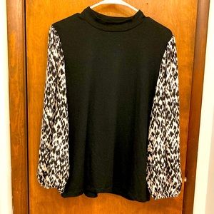 Ann Taylor Factory Outlet Blouse, Size L, Black